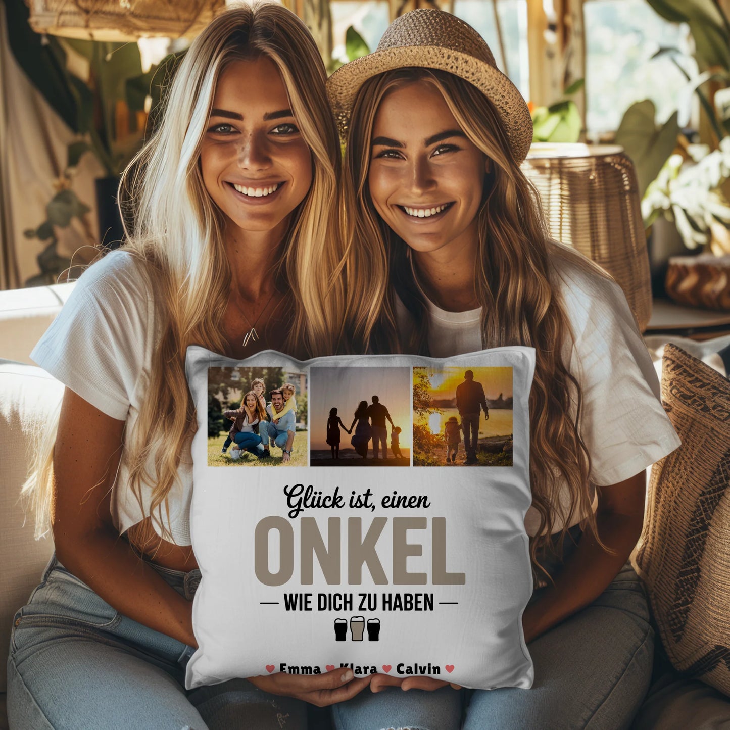 Onkel Kissen Geschenk Fotocollage Onkel Glück Ist einen Onkel Wie Dich Zu Haben personalisiert 3