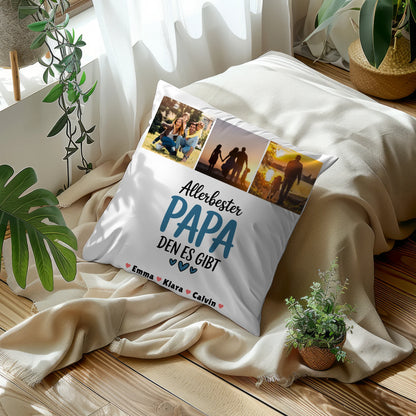 Kissen Mit Spruch Für Papa Geschenk Fotocollage Papa Allerbester Papa Den Es Gibt 10