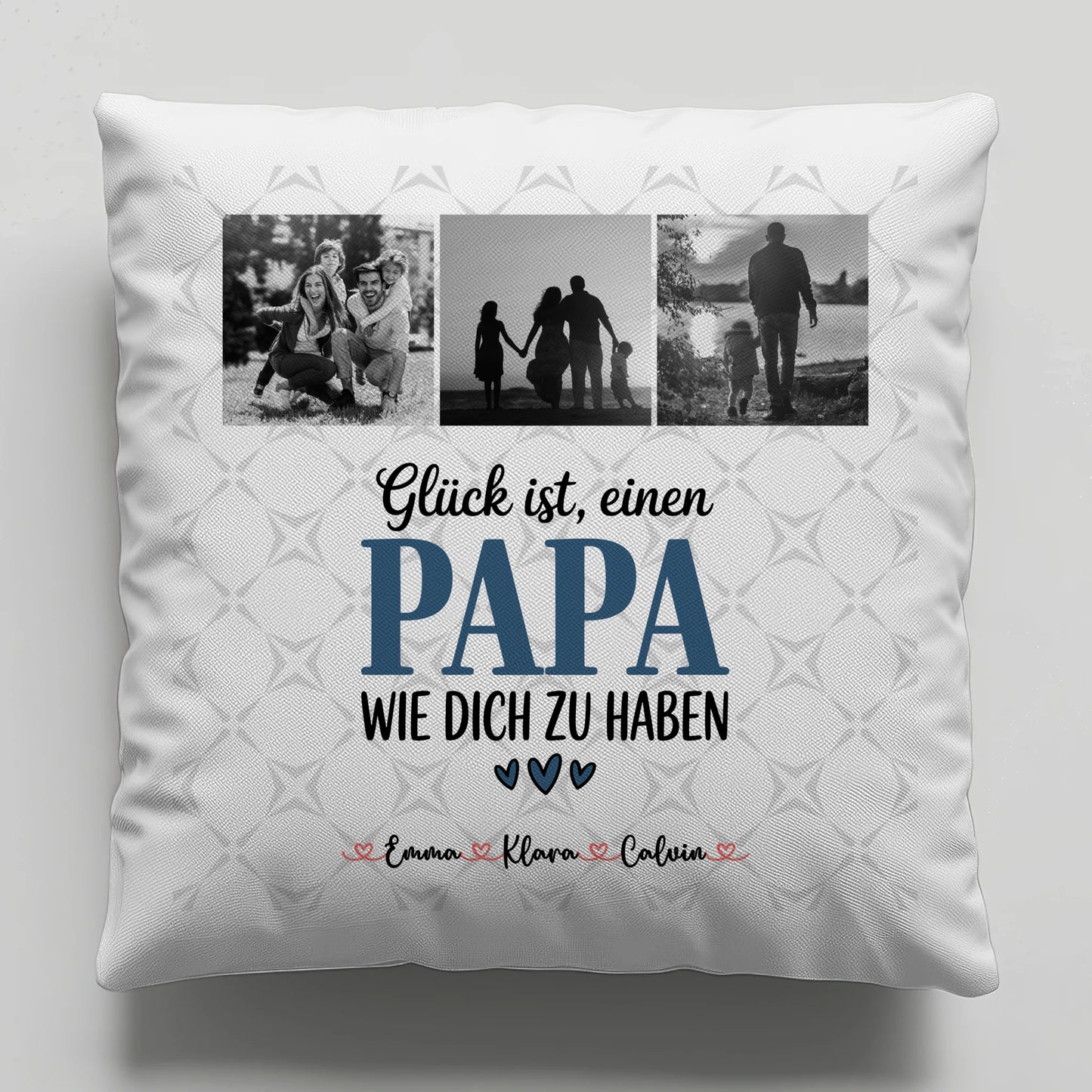 Personalisierte Kissen Mit Spruch Für Papa Fotocollage Papa Glück ist einen Papa wie dich zu haben