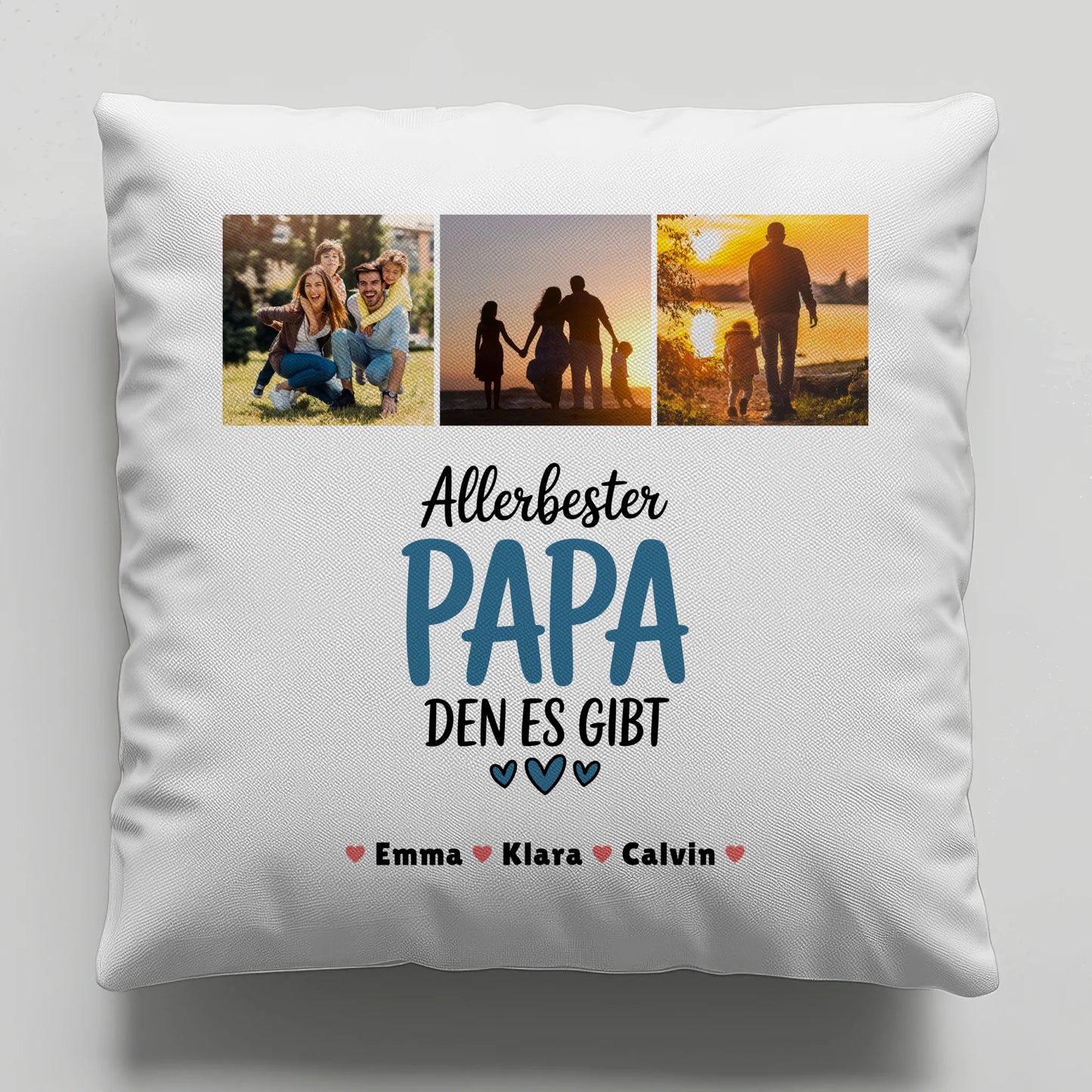 Kissen Mit Spruch Für Papa Geschenk Fotocollage Papa Allerbester Papa Den Es Gibt
