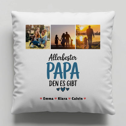 Kissen Mit Spruch Für Papa Geschenk Fotocollage Papa Allerbester Papa Den Es Gibt