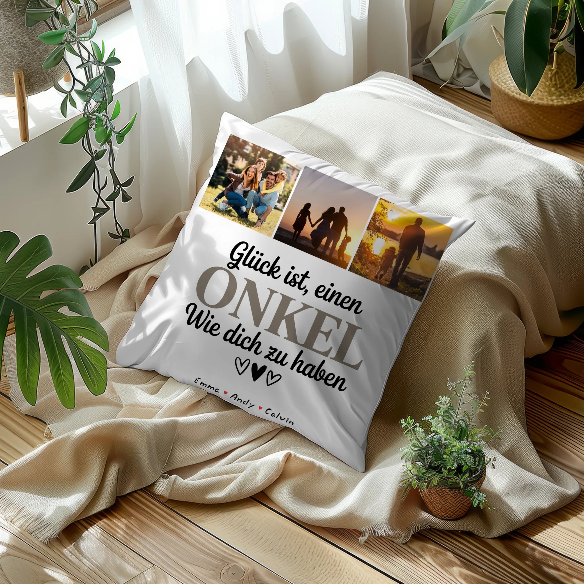 Personalisierte Geschenke für Onkel mit Fotocollage Kissen und Leinwand Geschenkidee Glück Ist einen Onkel Wie Dich Zu Haben 10