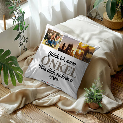 Personalisierte Geschenke für Onkel mit Fotocollage Kissen und Leinwand Geschenkidee Glück Ist einen Onkel Wie Dich Zu Haben 10