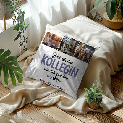 Personalisierte Geschenke mit Namen Kissen Fotocollage für Kollegin Glück Ist eine Kollegin Wie Dich Zu Haben 10