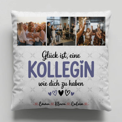 Personalisierte Geschenke mit Namen Kissen Fotocollage für Kollegin Glück Ist eine Kollegin Wie Dich Zu Haben 6