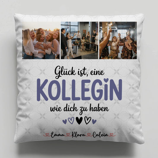 Personalisierte Geschenke mit Namen Kissen Fotocollage für Kollegin Glück Ist eine Kollegin Wie Dich Zu Haben 1