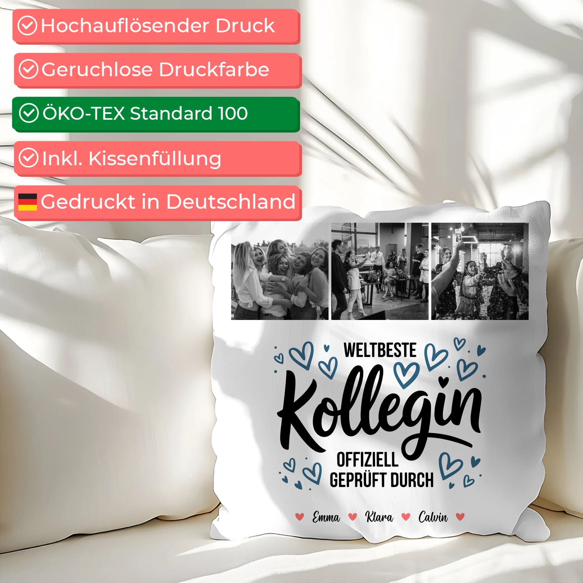 Kissen Mit Namen Kollegin Fotocollage Weltbeste Kollegin Offiziell Geprüft Durch Geschenk 2