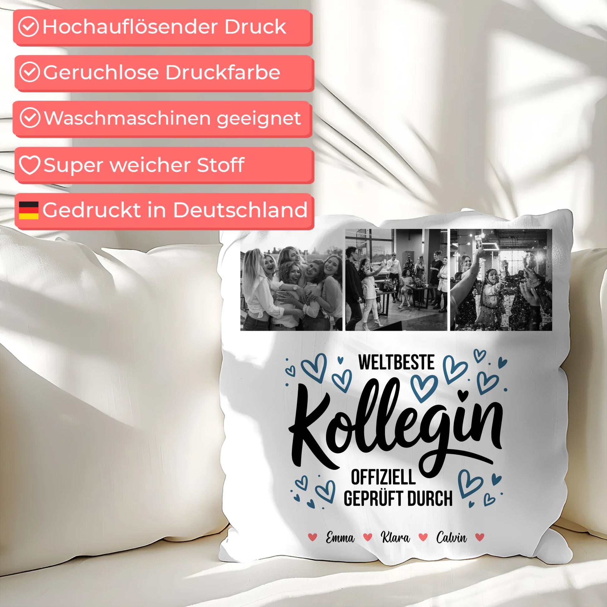 Kissen Mit Namen Kollegin Fotocollage Weltbeste Kollegin Offiziell Geprüft Durch Geschenk 7