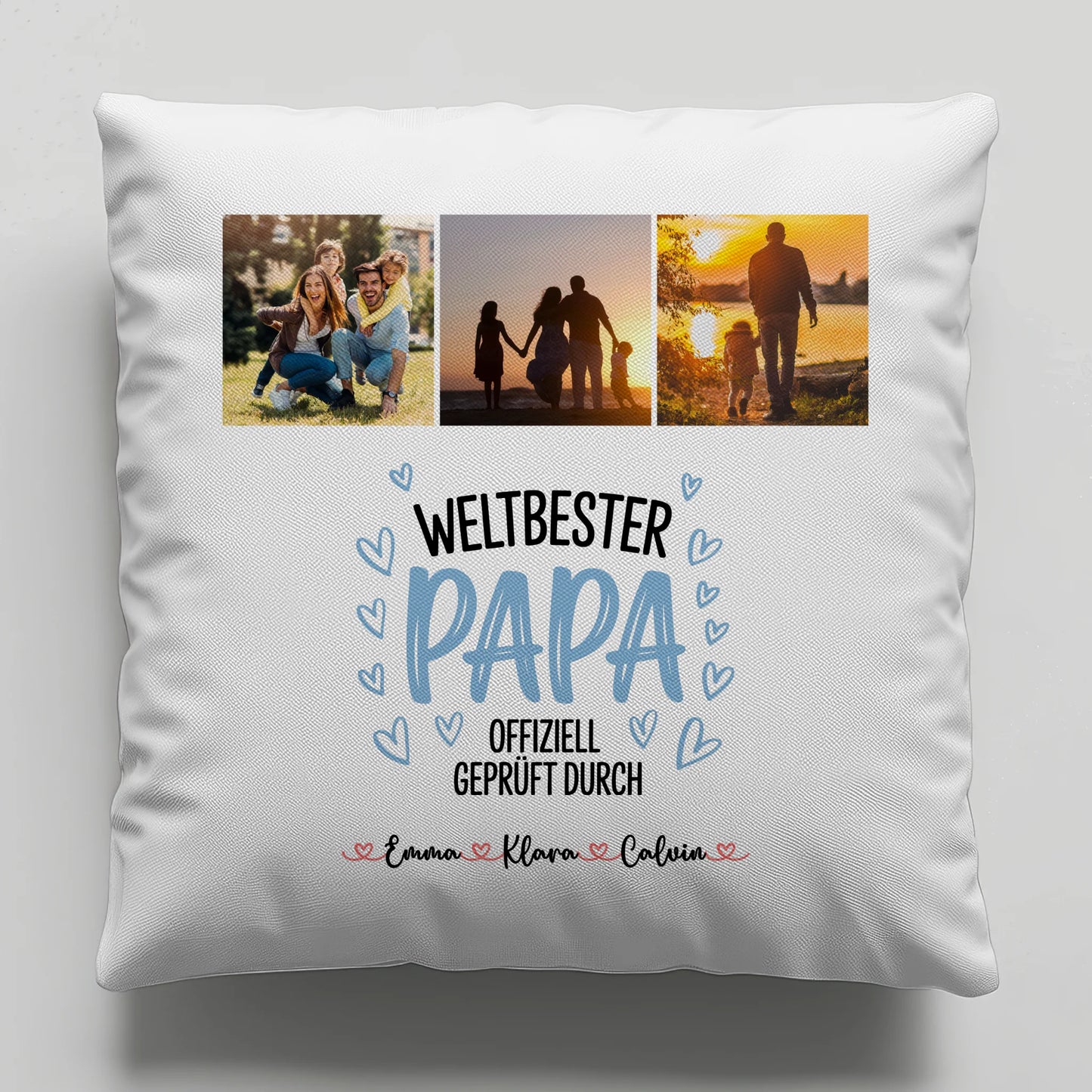 Kissen Papa Ist Der Beste Fotocollage für Papa Weltbester Papa Offiziell Geprüft Durch