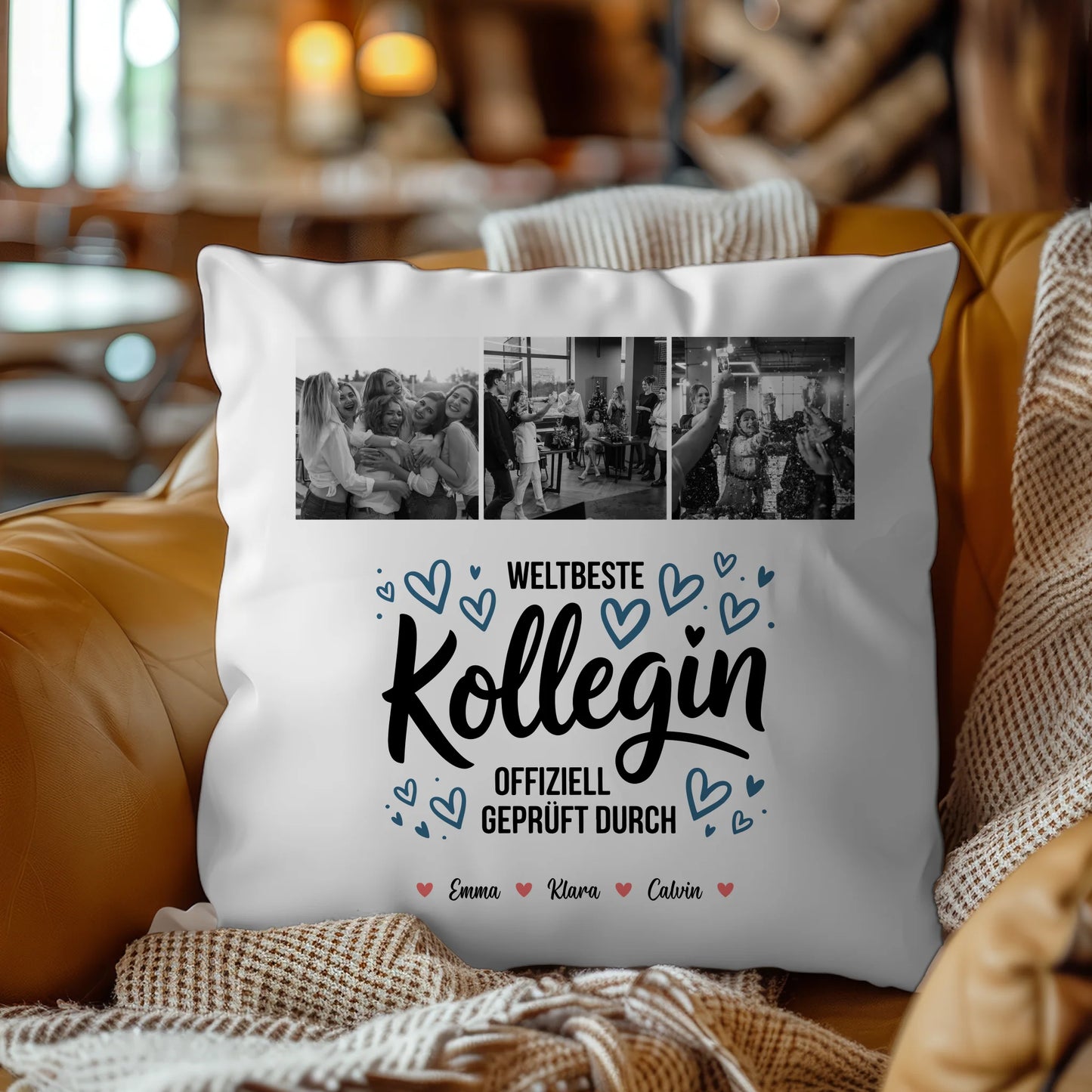 Kissen Mit Namen Kollegin Fotocollage Weltbeste Kollegin Offiziell Geprüft Durch Geschenk