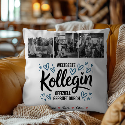 Kissen Mit Namen Kollegin Fotocollage Weltbeste Kollegin Offiziell Geprüft Durch Geschenk 9