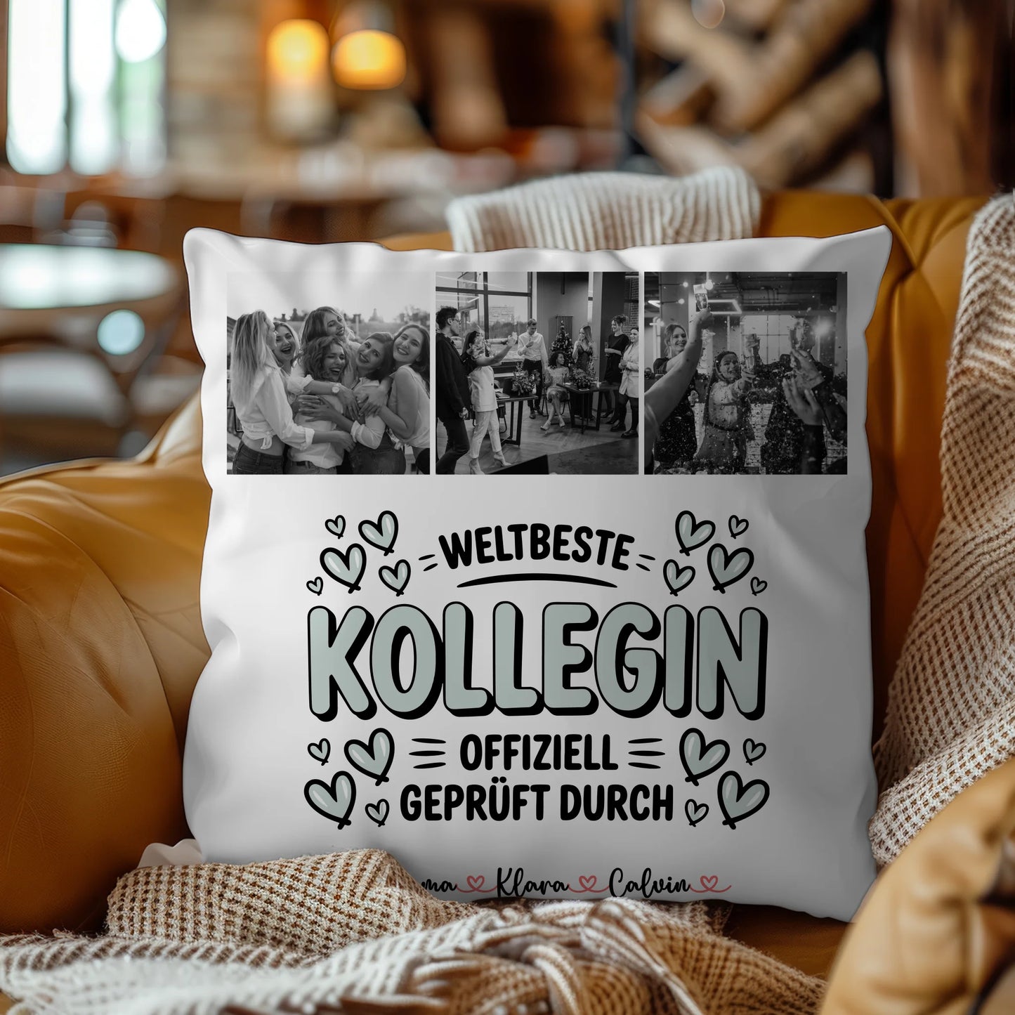 Foto Kissen Mit Namen Fotocollage Kollegin Weltbeste Kollegin Offiziell Geprüft Durch 4