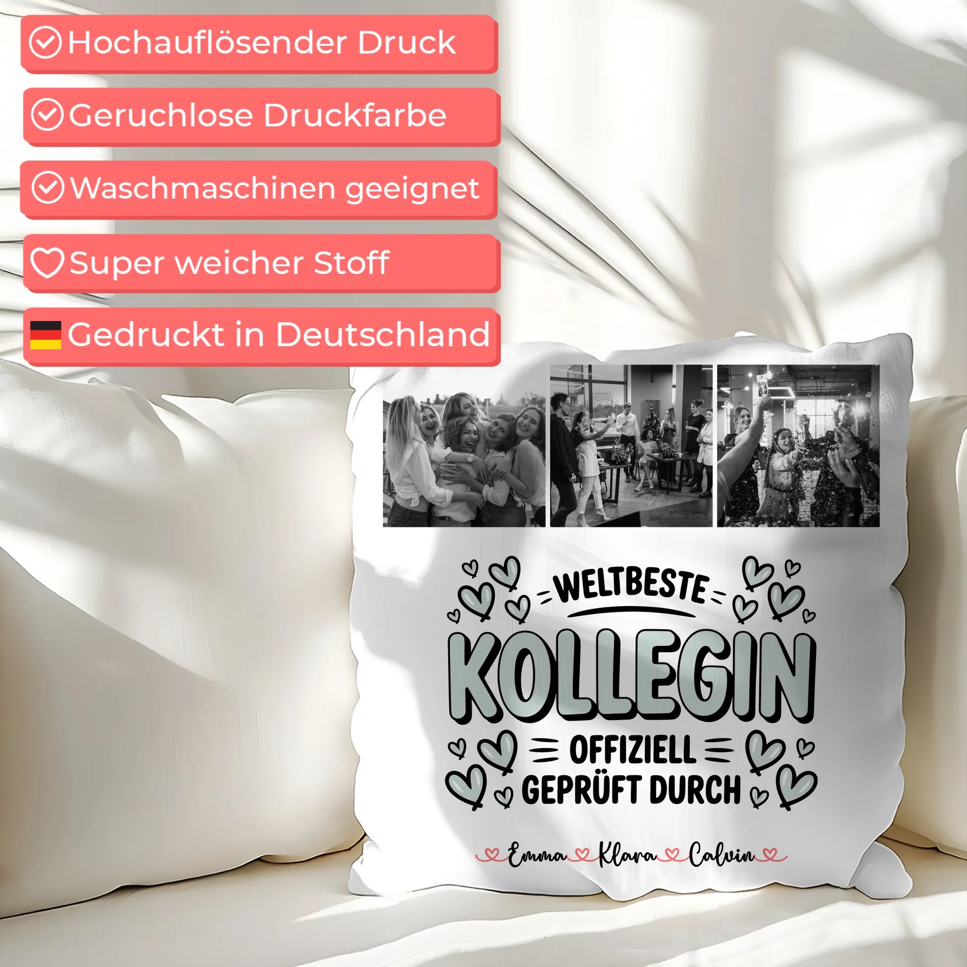 Foto Kissen Mit Namen Fotocollage Kollegin Weltbeste Kollegin Offiziell Geprüft Durch 7
