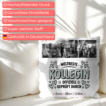 Foto Kissen Mit Namen Fotocollage Kollegin Weltbeste Kollegin Offiziell Geprüft Durch 7