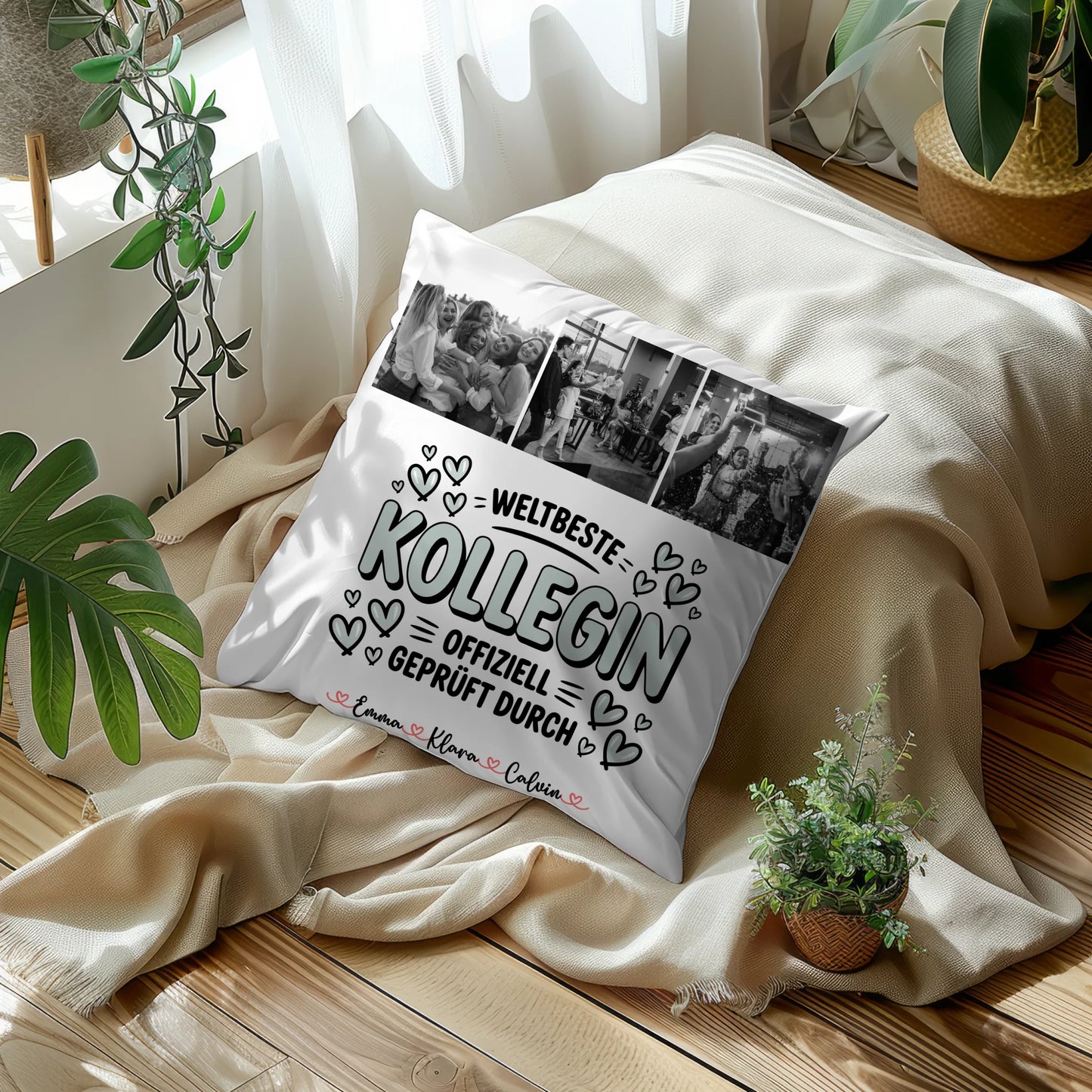 Foto Kissen Mit Namen Fotocollage Kollegin Weltbeste Kollegin Offiziell Geprüft Durch 10