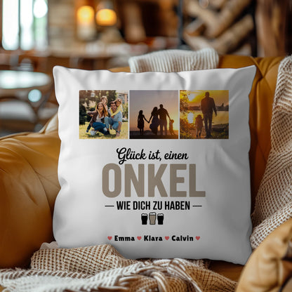 Onkel Kissen Geschenk Fotocollage Onkel Glück Ist einen Onkel Wie Dich Zu Haben personalisiert