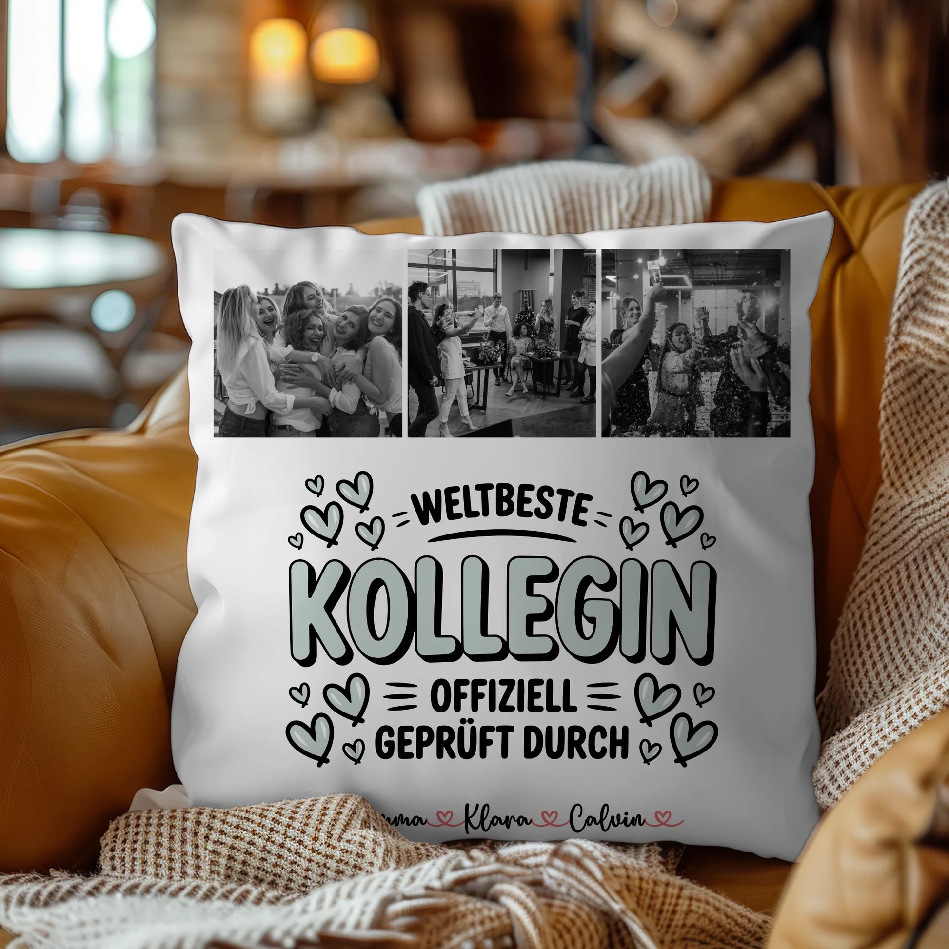 Foto Kissen Mit Namen Fotocollage Kollegin Weltbeste Kollegin Offiziell Geprüft Durch 9