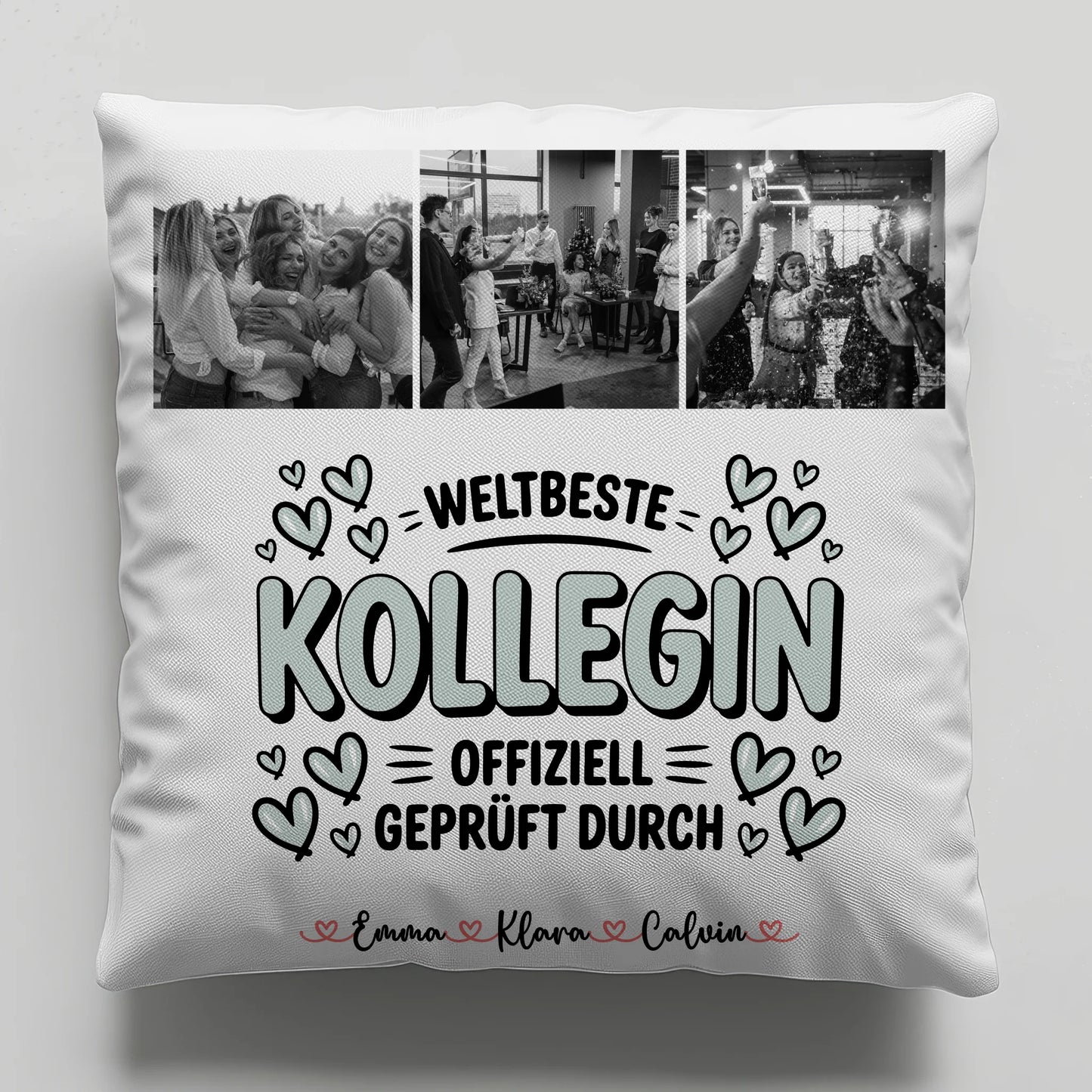 Foto Kissen Mit Namen Fotocollage Kollegin Weltbeste Kollegin Offiziell Geprüft Durch 1