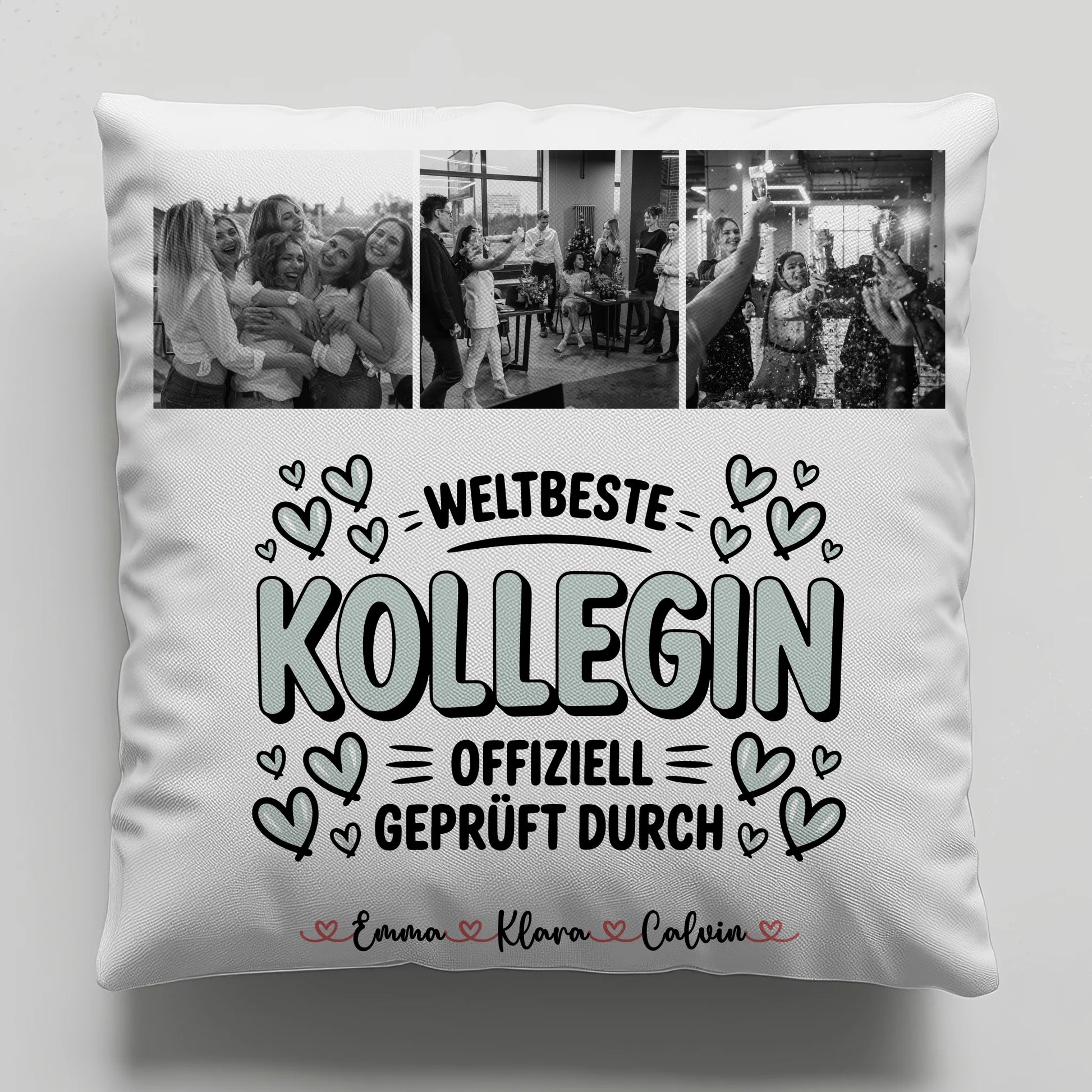 Foto Kissen Mit Namen Fotocollage Kollegin Weltbeste Kollegin Offiziell Geprüft Durch 1