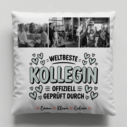 Foto Kissen Mit Namen Fotocollage Kollegin Weltbeste Kollegin Offiziell Geprüft Durch 6