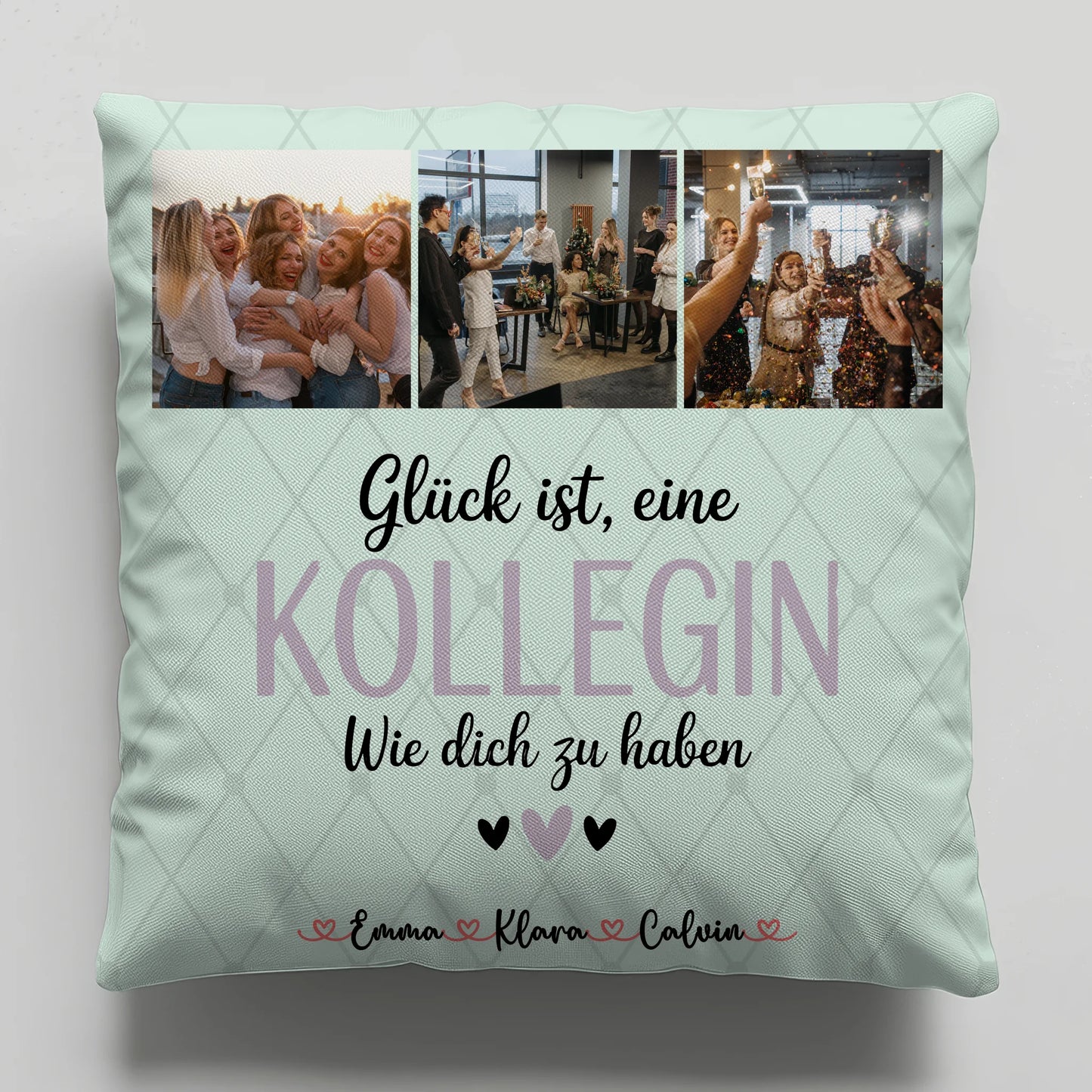 Kissen Mit Namen Fotocollage für Kollegin Glück Ist eine Kollegin Wie Dich Zu Haben Geschenk 6