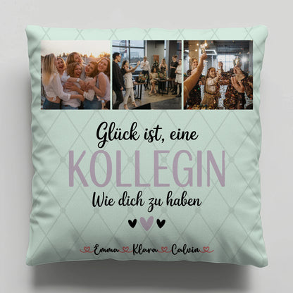 Kissen Mit Namen Fotocollage für Kollegin Glück Ist eine Kollegin Wie Dich Zu Haben Geschenk 6
