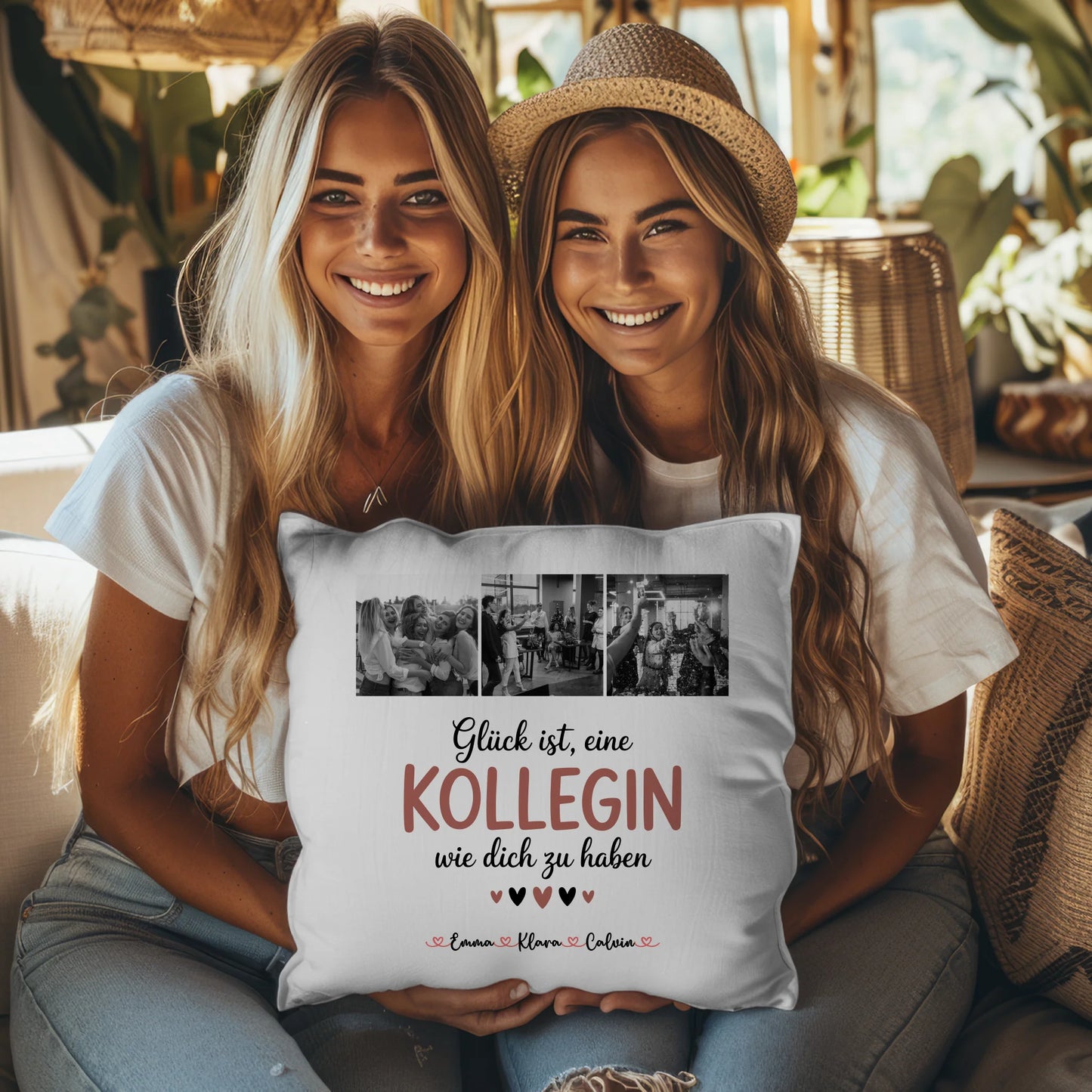 Namen Kissen Kollegin Fotocollage Glück Ist eine Kollegin Wie Dich Zu Haben personalisiert Geschenk