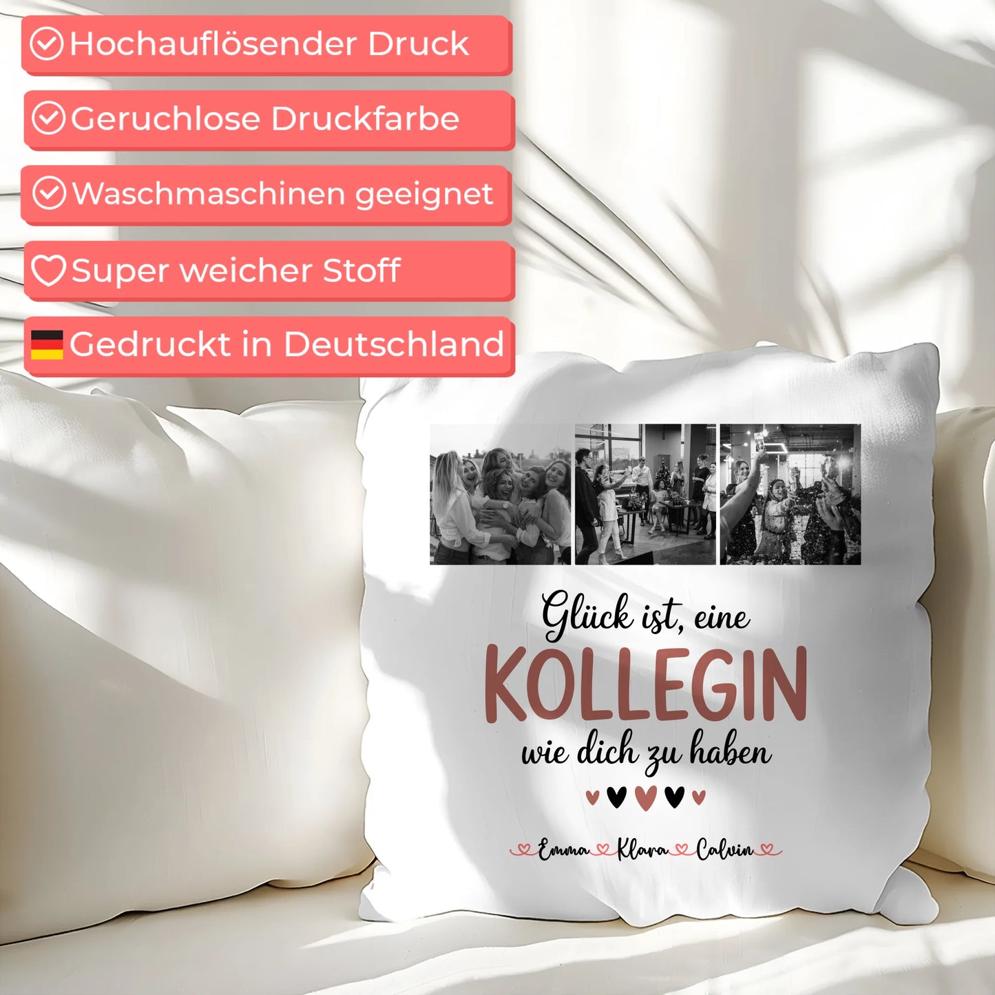 Namen Kissen Kollegin Fotocollage Glück Ist eine Kollegin Wie Dich Zu Haben personalisiert Geschenk