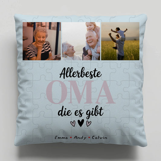 Personalisierte Fotokissen Für Oma Geschenk Fotocollage Oma Allerbeste Oma Die Es Gibt 1
