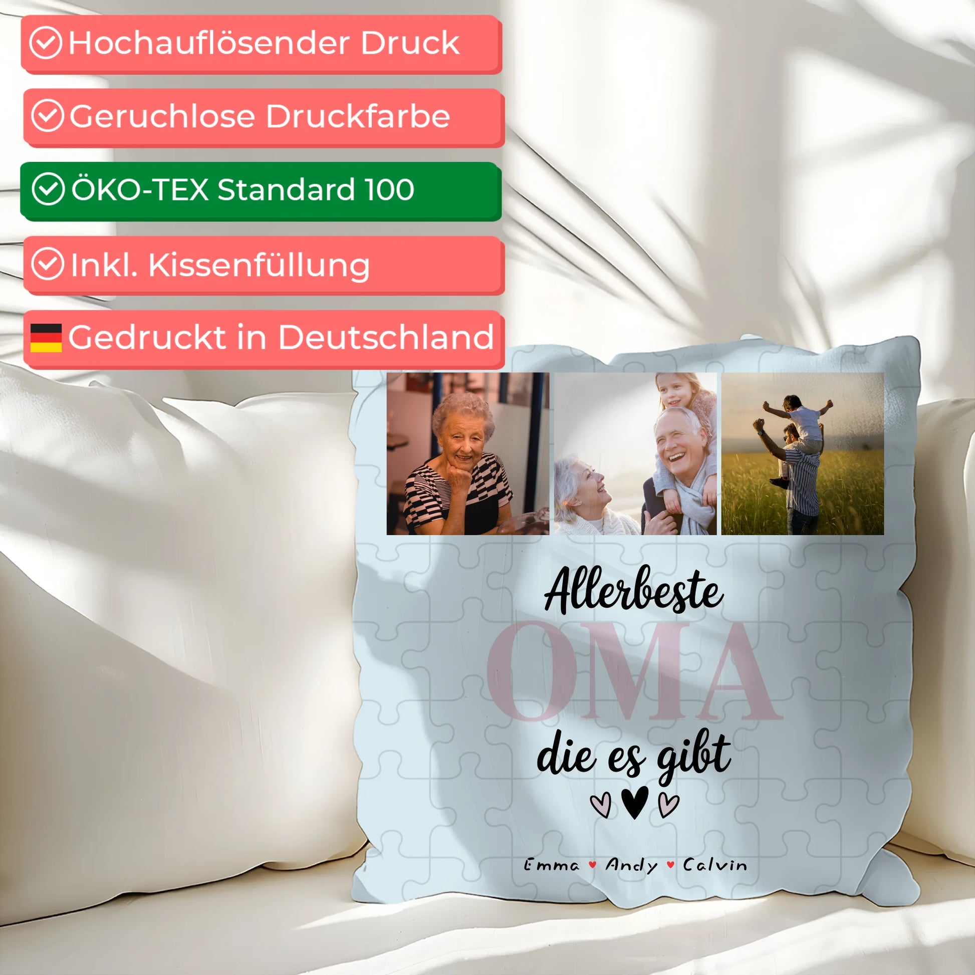 Personalisierte Fotokissen Für Oma Geschenk Fotocollage Oma Allerbeste Oma Die Es Gibt 2