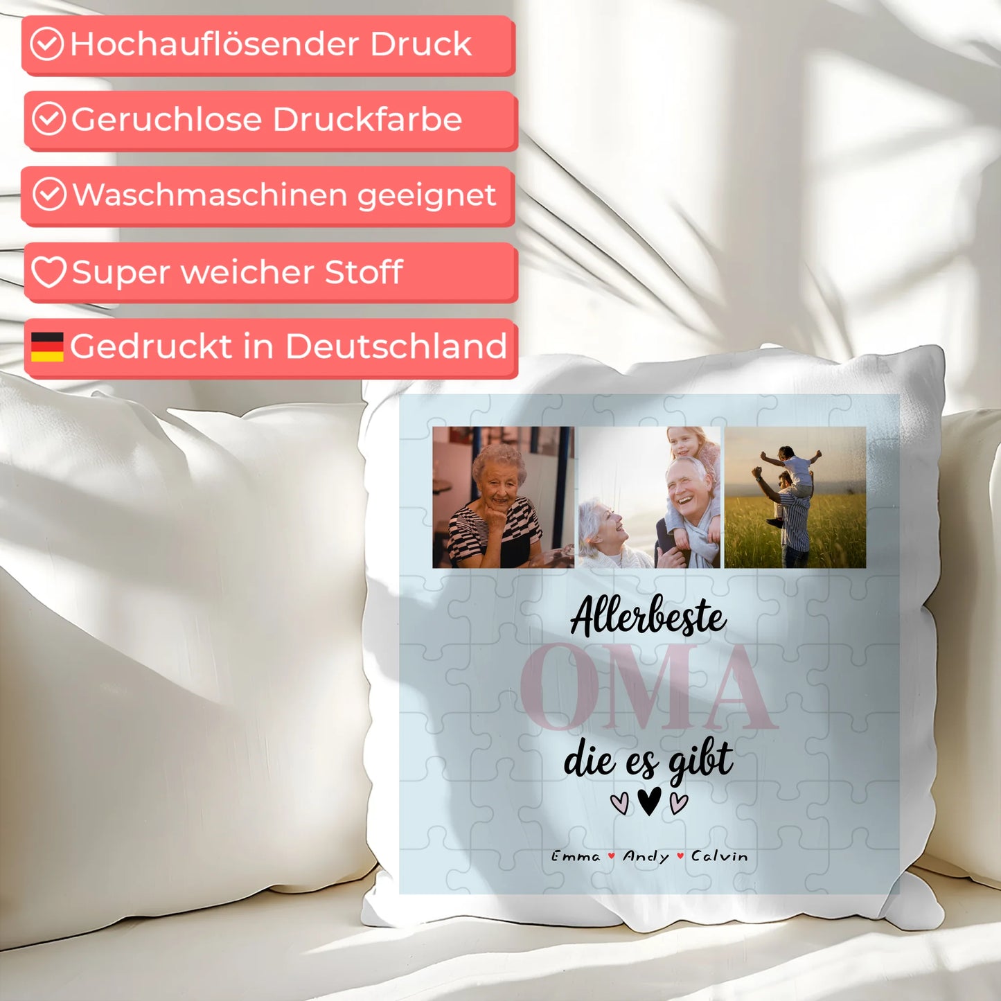 Personalisierte Fotokissen Für Oma Geschenk Fotocollage Oma Allerbeste Oma Die Es Gibt