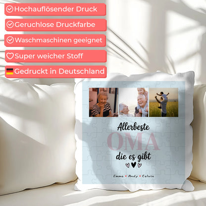 Personalisierte Fotokissen Für Oma Geschenk Fotocollage Oma Allerbeste Oma Die Es Gibt