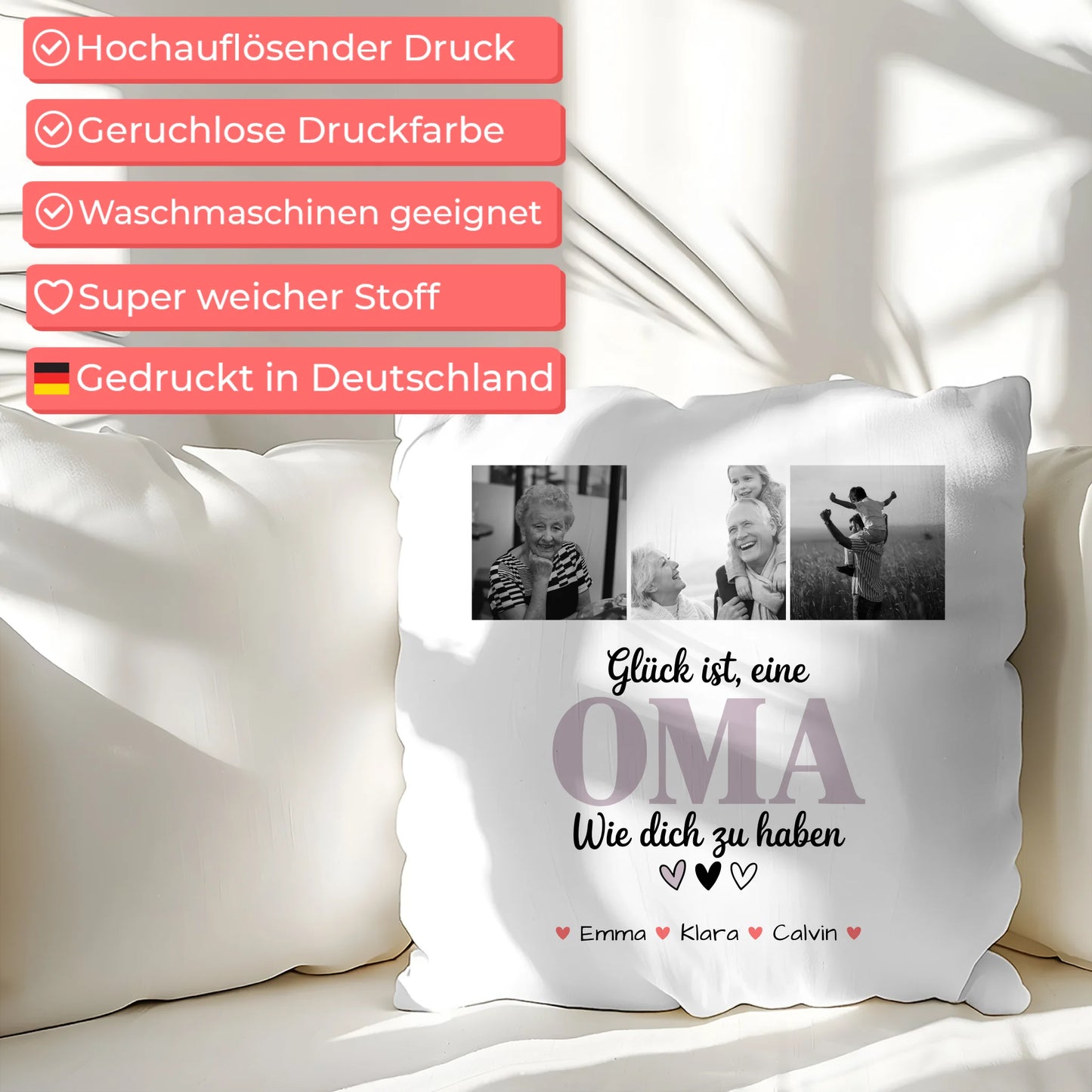 Personalisierte Fotokissen Für Oma mit Fotocollage Oma Glück Ist eine Oma Wie Dich Zu Haben Geschenk