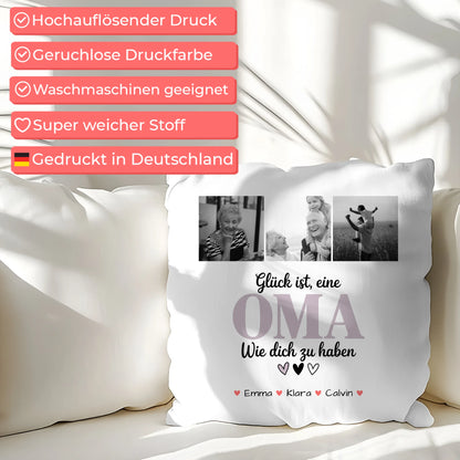 Personalisierte Fotokissen Für Oma mit Fotocollage Oma Glück Ist eine Oma Wie Dich Zu Haben Geschenk
