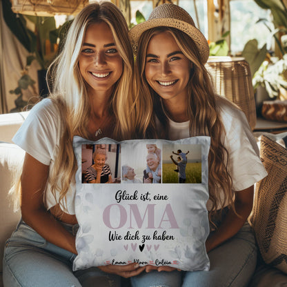 Personalisierte Fotokissen Für Oma Fotocollage Für Oma Glück Ist Eine Oma Wie Dich Zu Haben 3