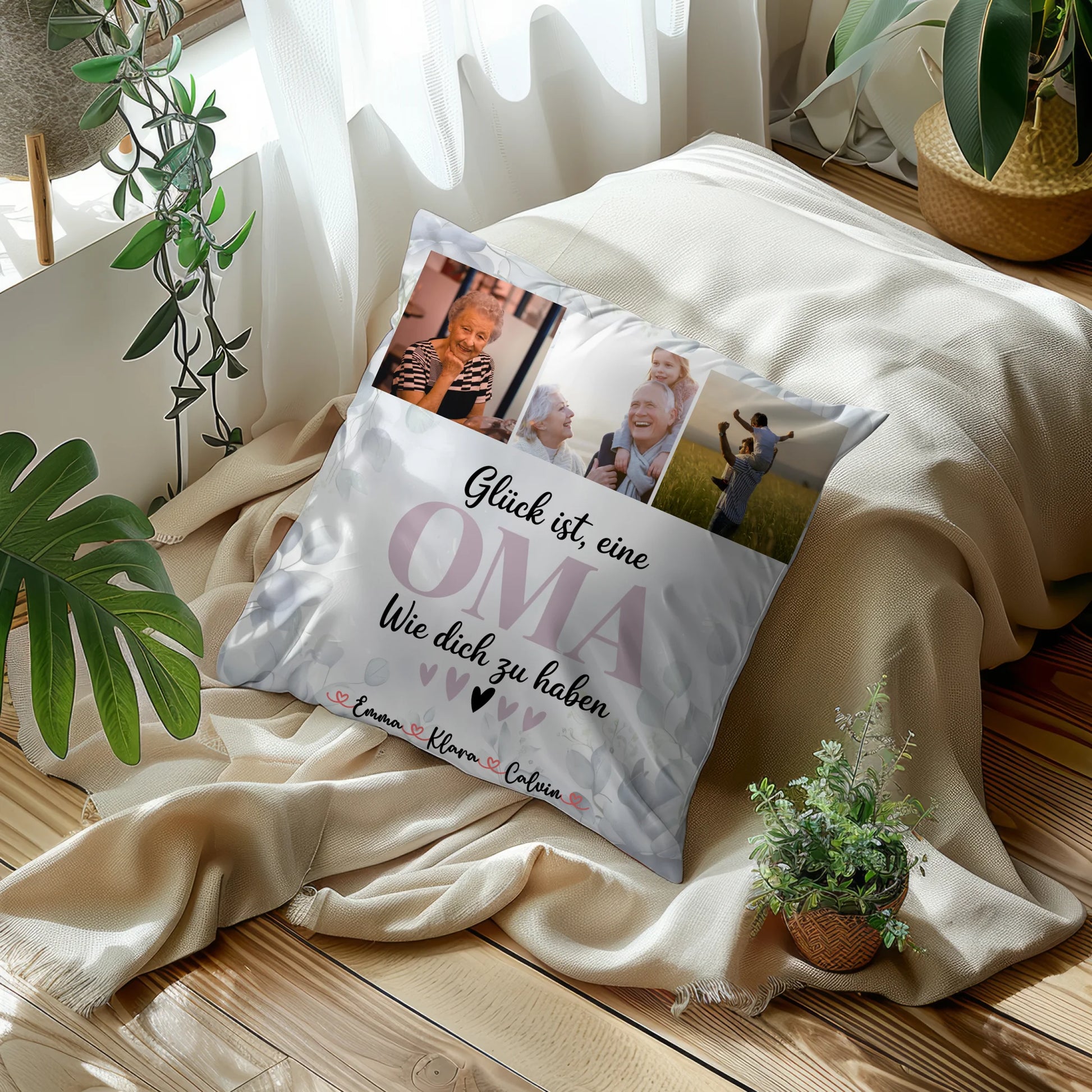 Personalisierte Fotokissen Für Oma Fotocollage Für Oma Glück Ist Eine Oma Wie Dich Zu Haben 10