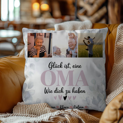 Personalisierte Fotokissen Für Oma Fotocollage Für Oma Glück Ist Eine Oma Wie Dich Zu Haben 4
