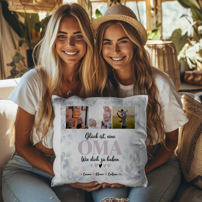 Personalisierte Fotokissen Für Oma Fotocollage Für Oma Glück Ist Eine Oma Wie Dich Zu Haben