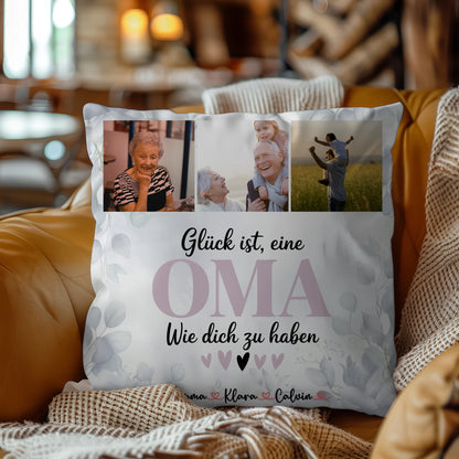 Personalisierte Fotokissen Für Oma Fotocollage Für Oma Glück Ist Eine Oma Wie Dich Zu Haben 9