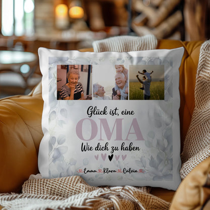 Personalisierte Fotokissen Für Oma Fotocollage Für Oma Glück Ist Eine Oma Wie Dich Zu Haben