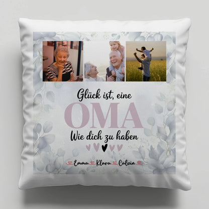 Personalisierte Fotokissen Für Oma Fotocollage Für Oma Glück Ist Eine Oma Wie Dich Zu Haben