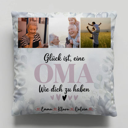 Personalisierte Fotokissen Für Oma Fotocollage Für Oma Glück Ist Eine Oma Wie Dich Zu Haben 1