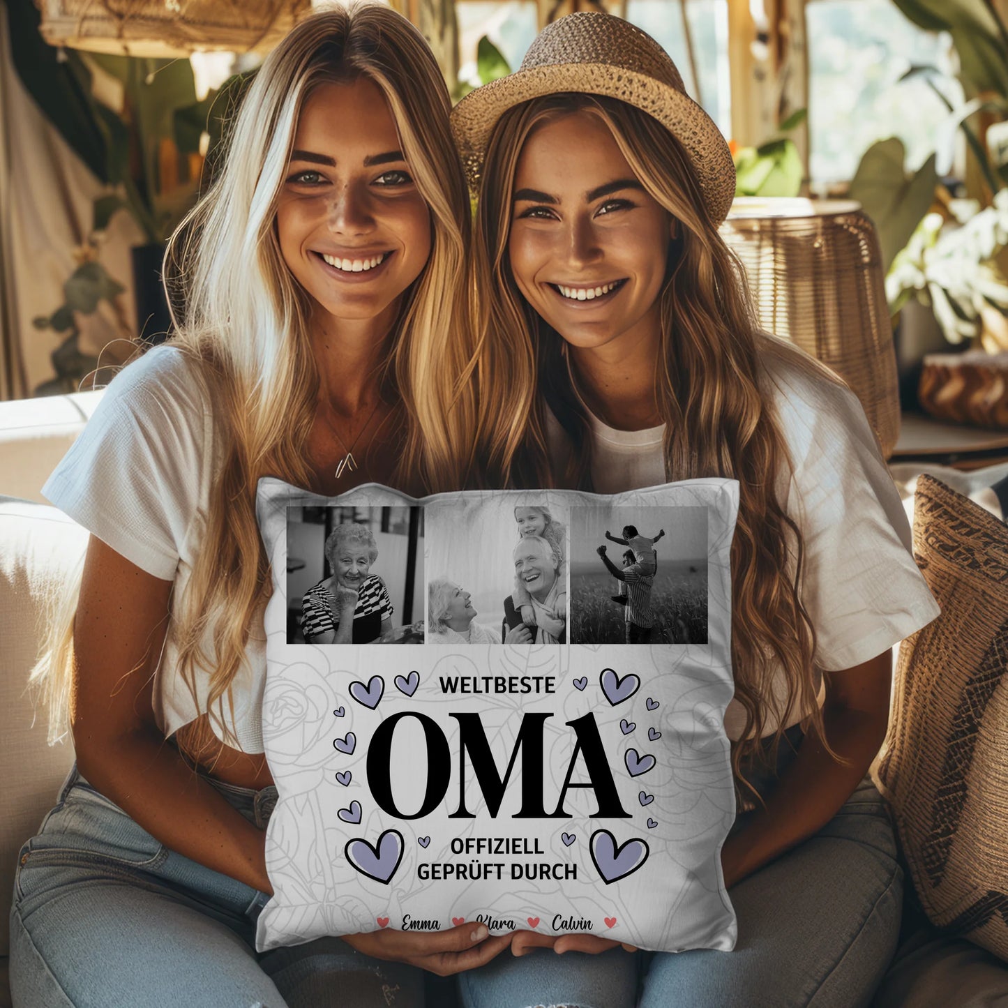 Fotokissen Für Oma Oma Fotocollage Weltbeste Oma Offiziell Geprüft Durch 3