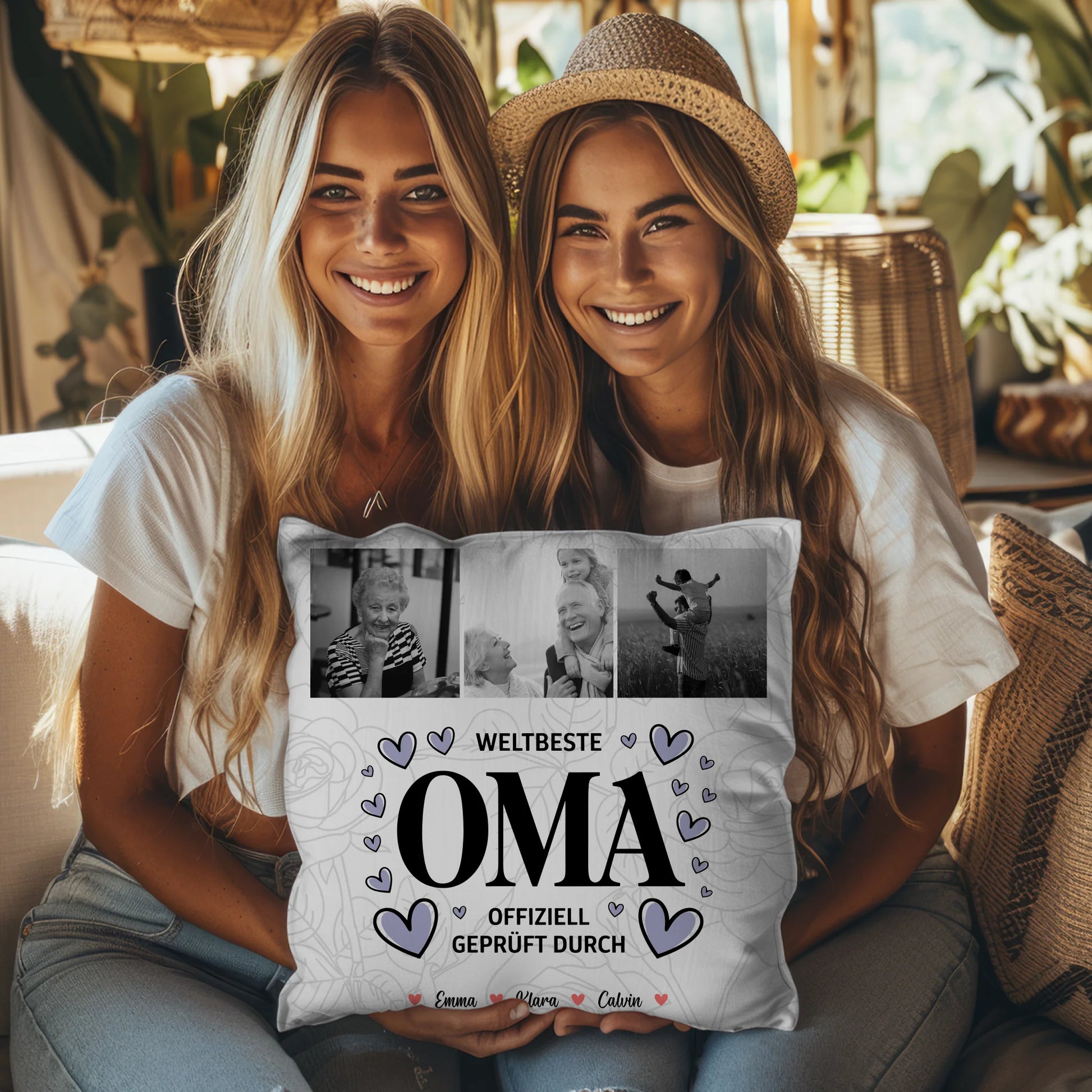 Fotokissen Für Oma Oma Fotocollage Weltbeste Oma Offiziell Geprüft Durch 3