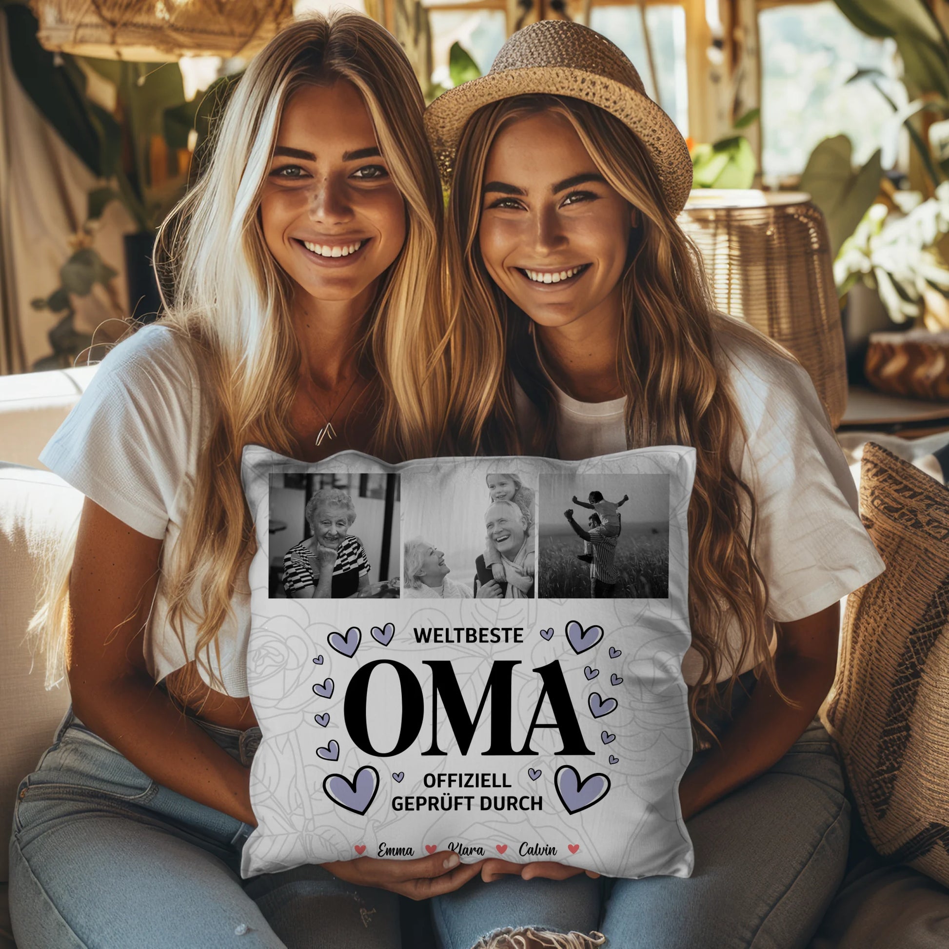 Fotokissen Für Oma Oma Fotocollage Weltbeste Oma Offiziell Geprüft Durch 8