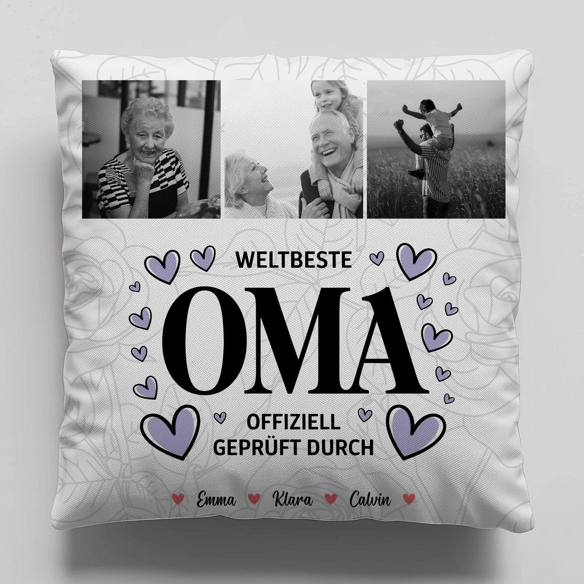 Fotokissen Für Oma Oma Fotocollage Weltbeste Oma Offiziell Geprüft Durch 1