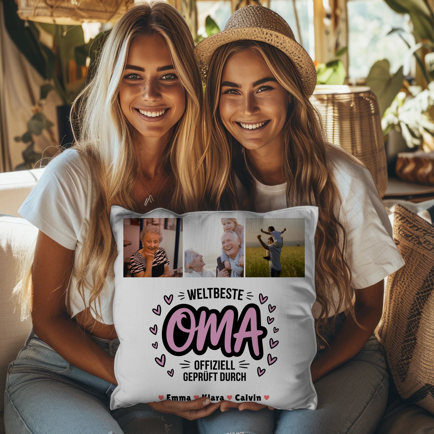 Fotokissen Für Oma Geschenk Fotocollage Oma Weltbeste Oma Offiziell Geprüft Durch Oma 3