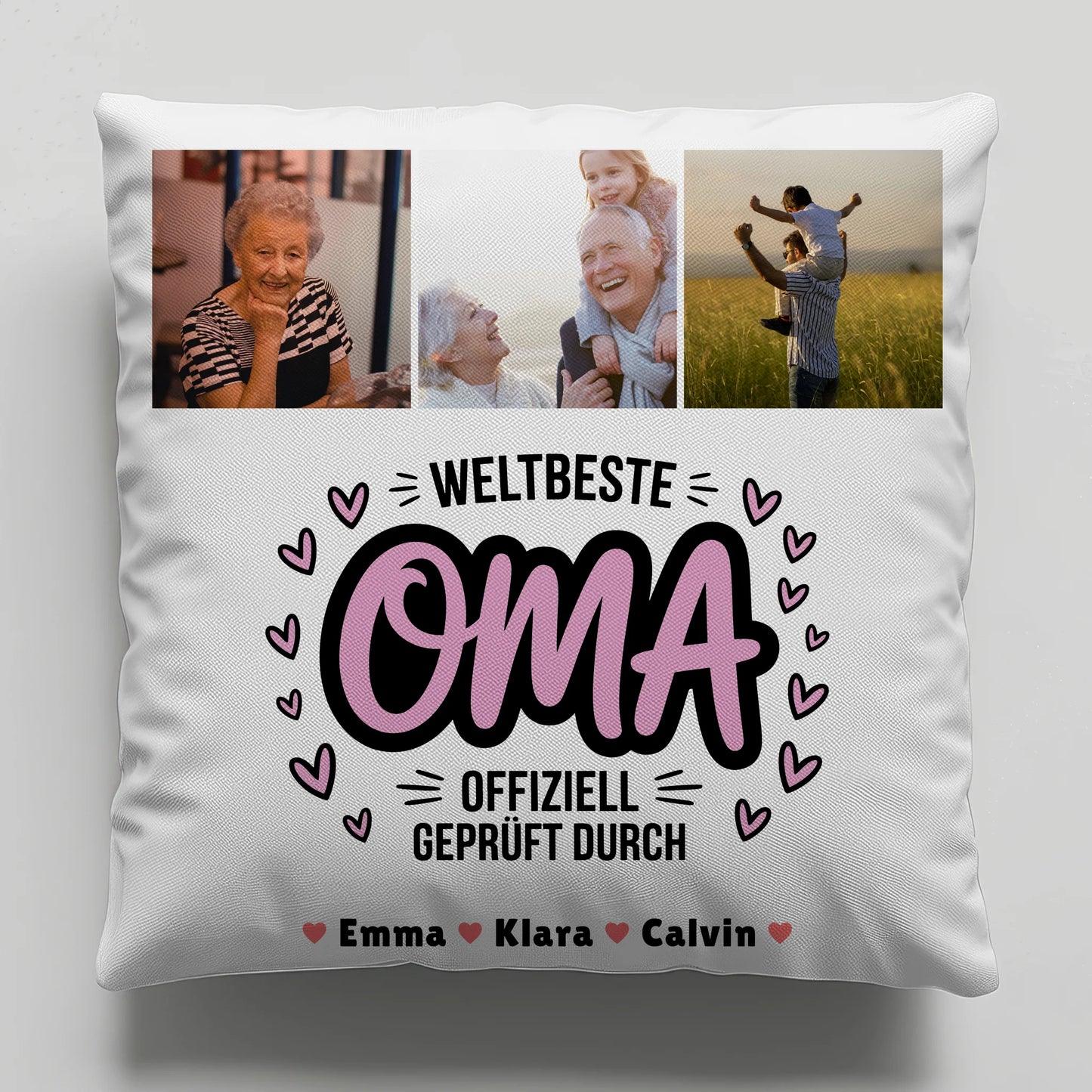Fotokissen Für Oma Geschenk Fotocollage Oma Weltbeste Oma Offiziell Geprüft Durch Oma 6