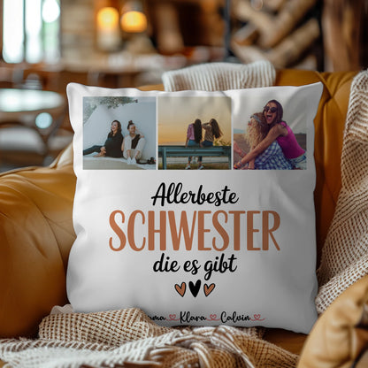Beste Schwester Kissen Fotocollage für Schwester Allerbeste Schwester Die Es Gibt 9