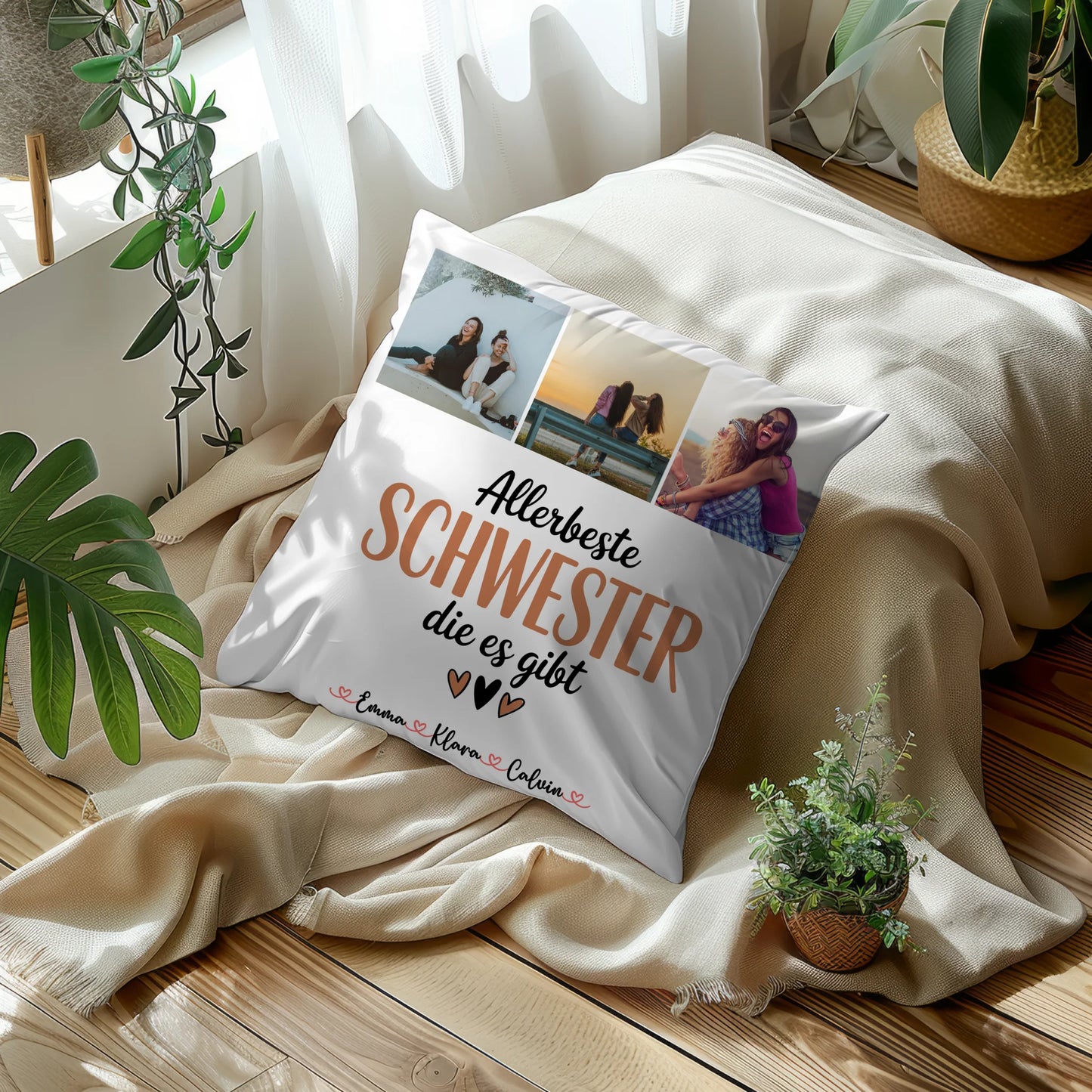 Beste Schwester Kissen Fotocollage für Schwester Allerbeste Schwester Die Es Gibt 5